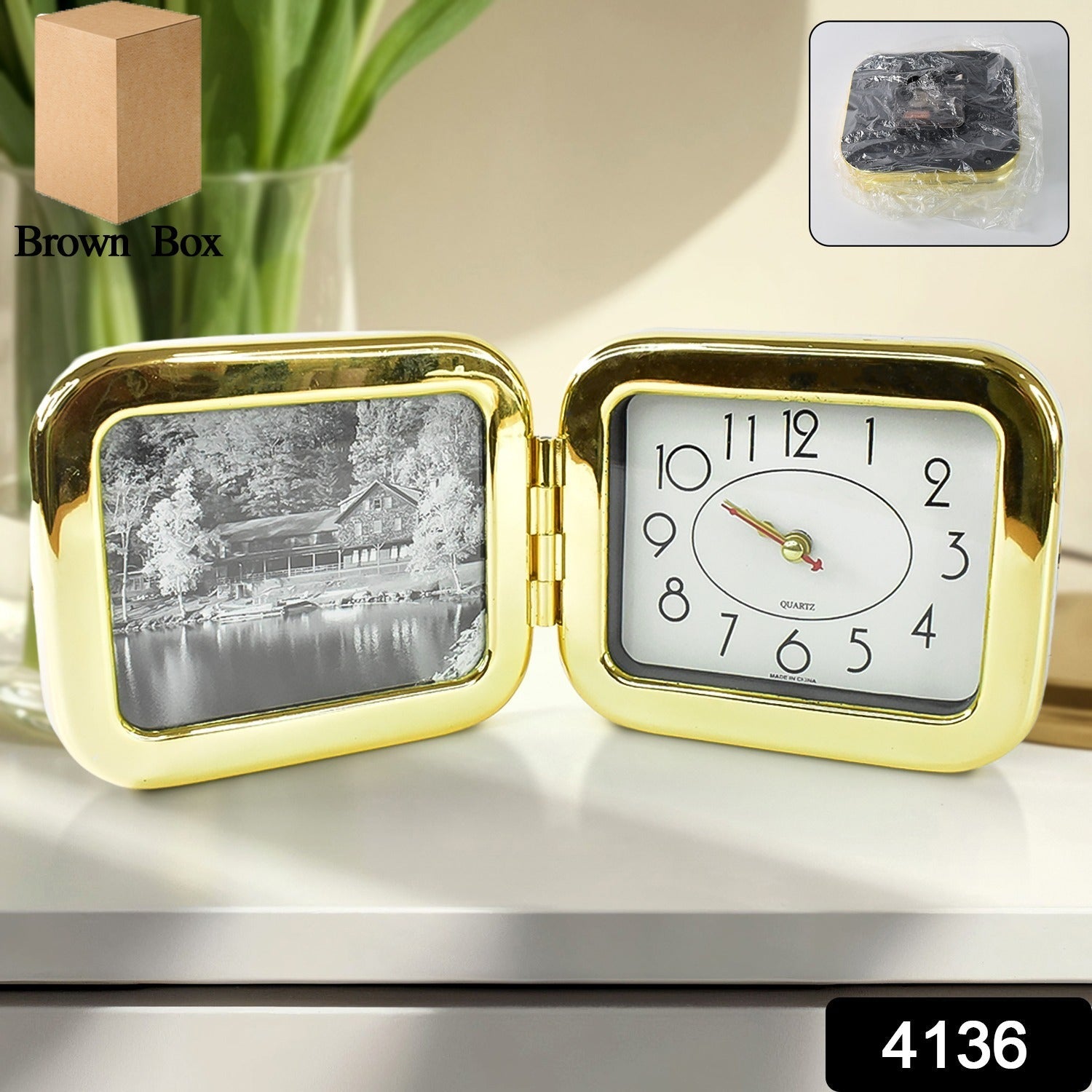 Portable Foldable Desk Clock – Space-Saving and Stylish (1 Pc) Portable Foldable Desk Clock – Space-Saving and Stylish (1 Pc)